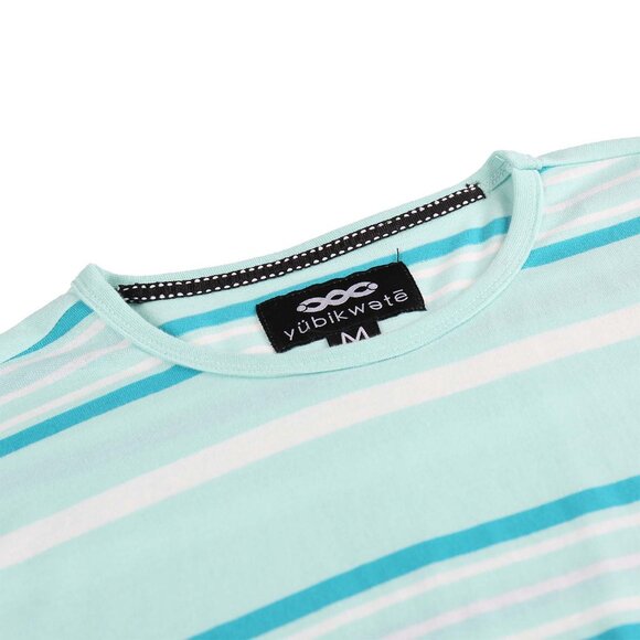 Men's Short Sleeve T-shirts Striped Crew Neck Tee Size XL - Picture 2 of 8